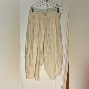 Elegant Cream Wide Leg Pants
